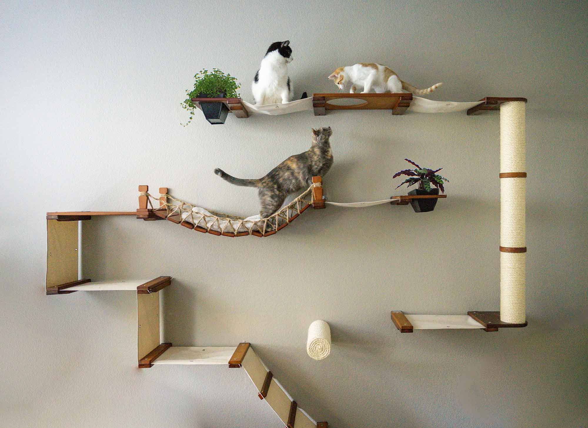 The Juggernaut (Wall-Mounted Cat Tree/Condo) - by Catastrophic Creations