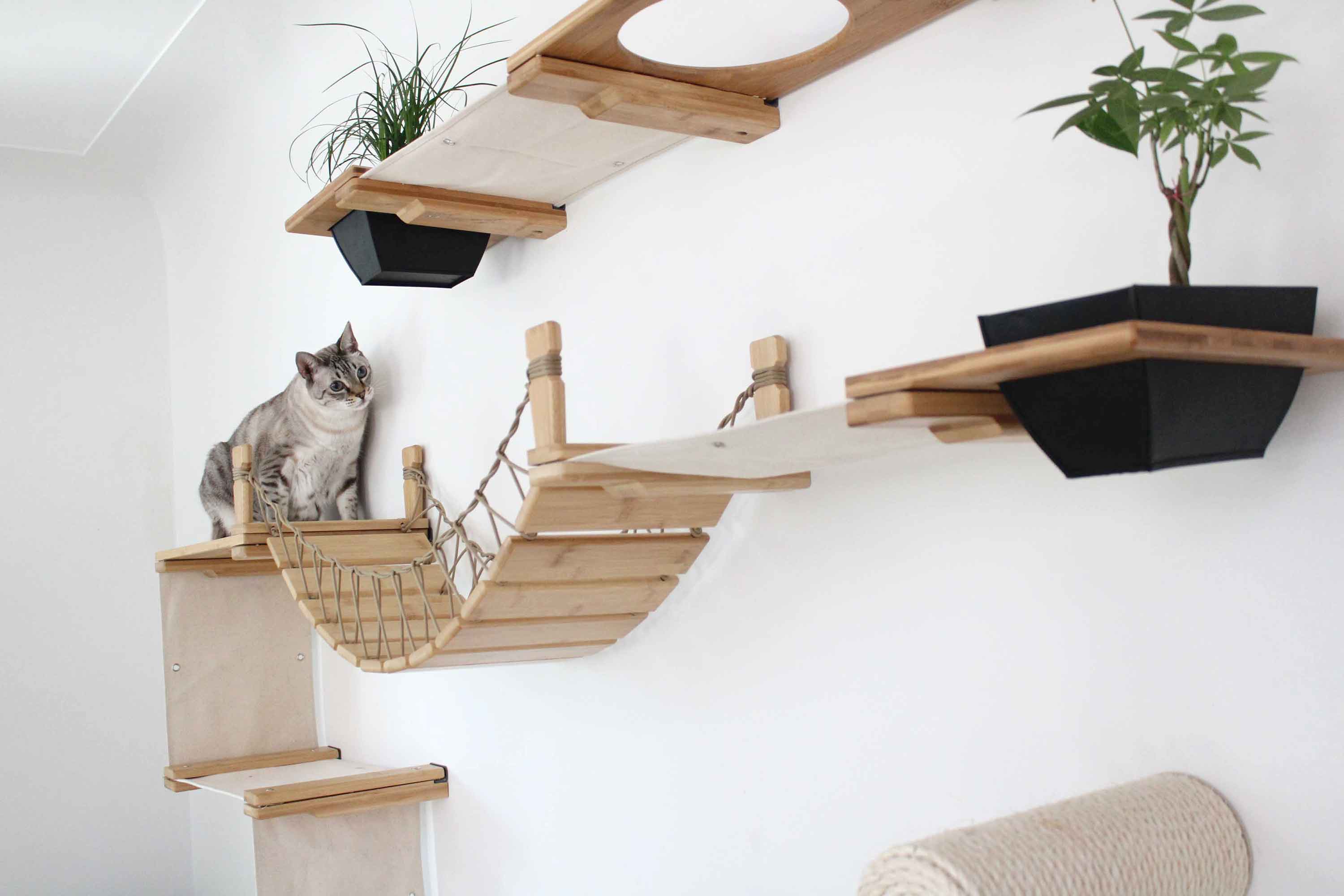 The Juggernaut (Wall-Mounted Cat Tree/Condo) - by Catastrophic Creations