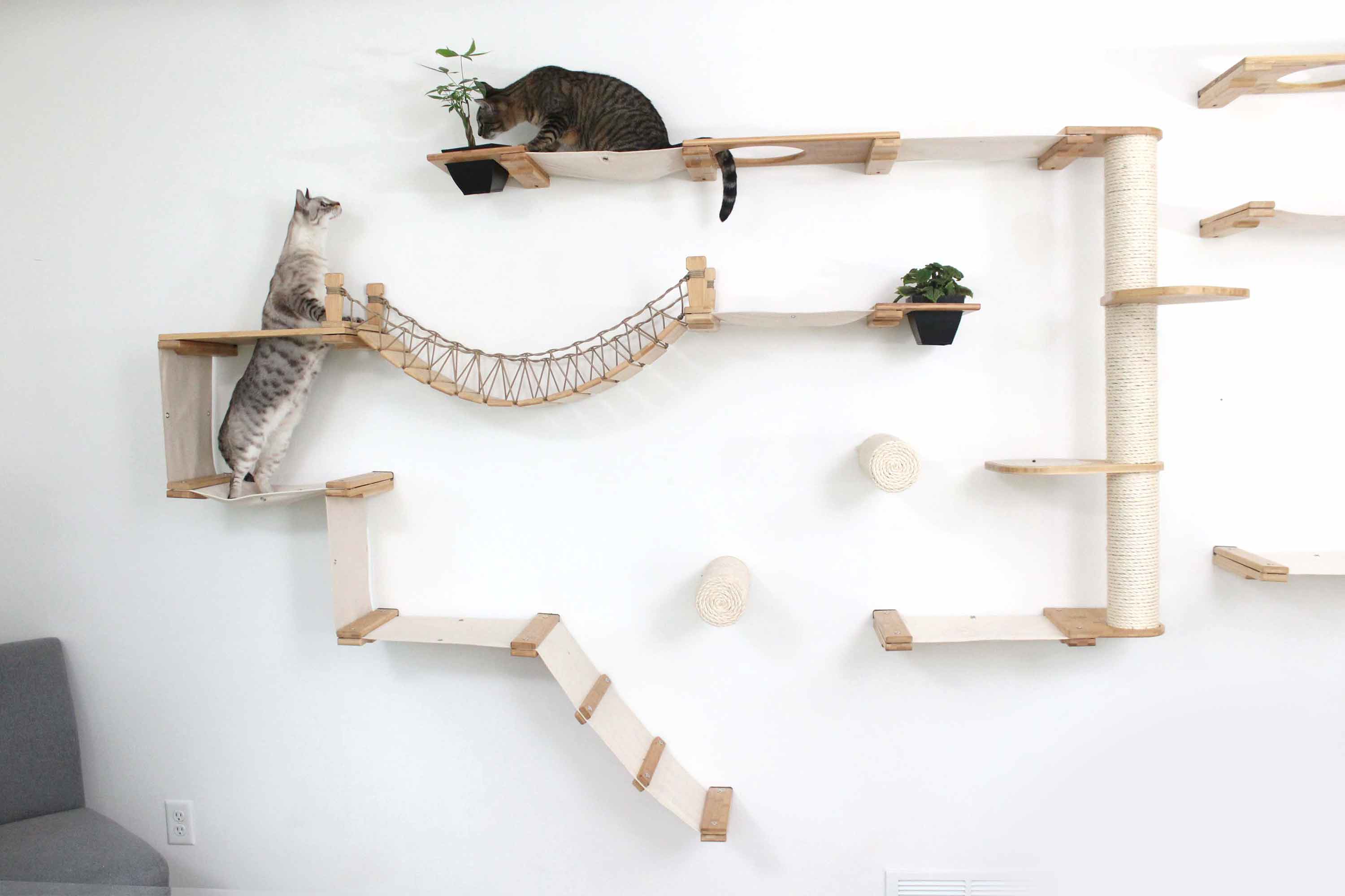 The Juggernaut (Wall-Mounted Cat Tree/Condo) - by Catastrophic Creations