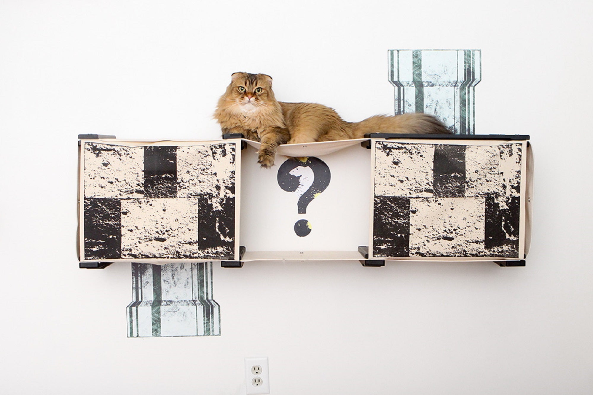 Super Mario Cat Condo (Wall Mounted Tunnel Cat Bed) - by Catastrophic Creations