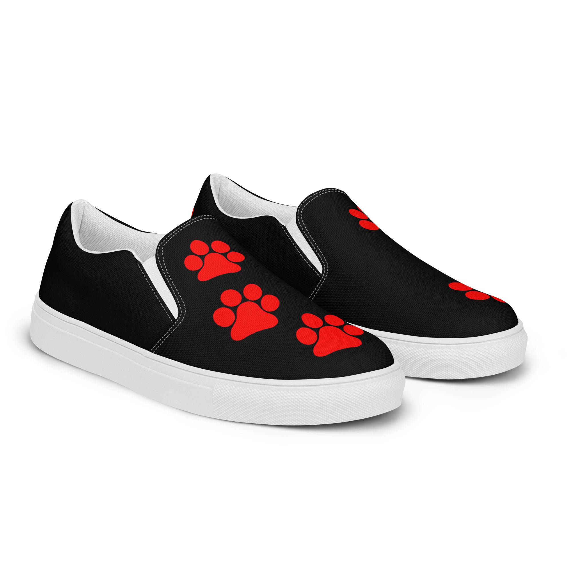 Men’s slip-on Black Red Paw shoes