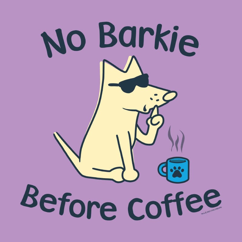 No Barkie Before Coffee - Ladies T-Shirt V-Neck