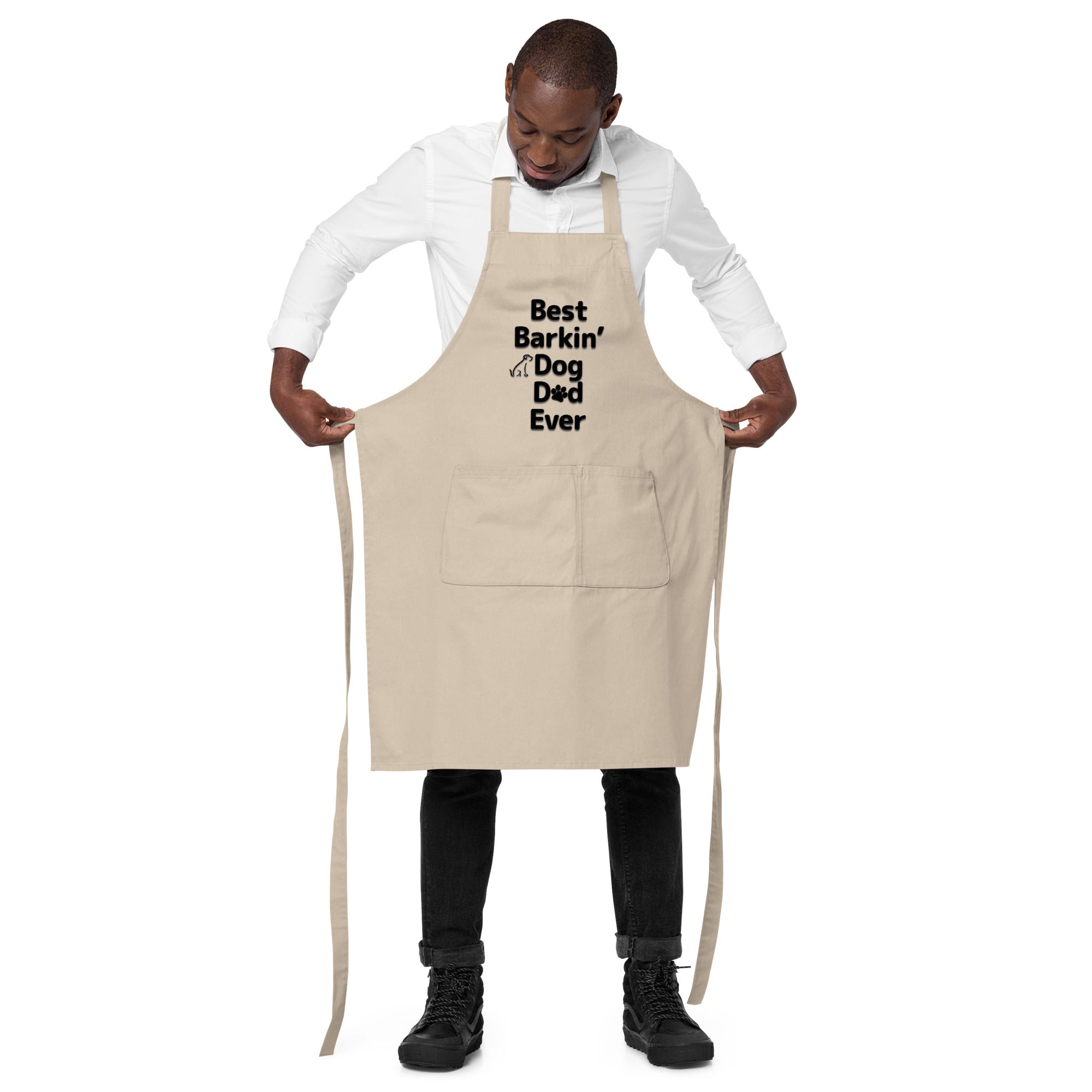 Best Barkin' Dog Dad Organic Cotton Apron V2