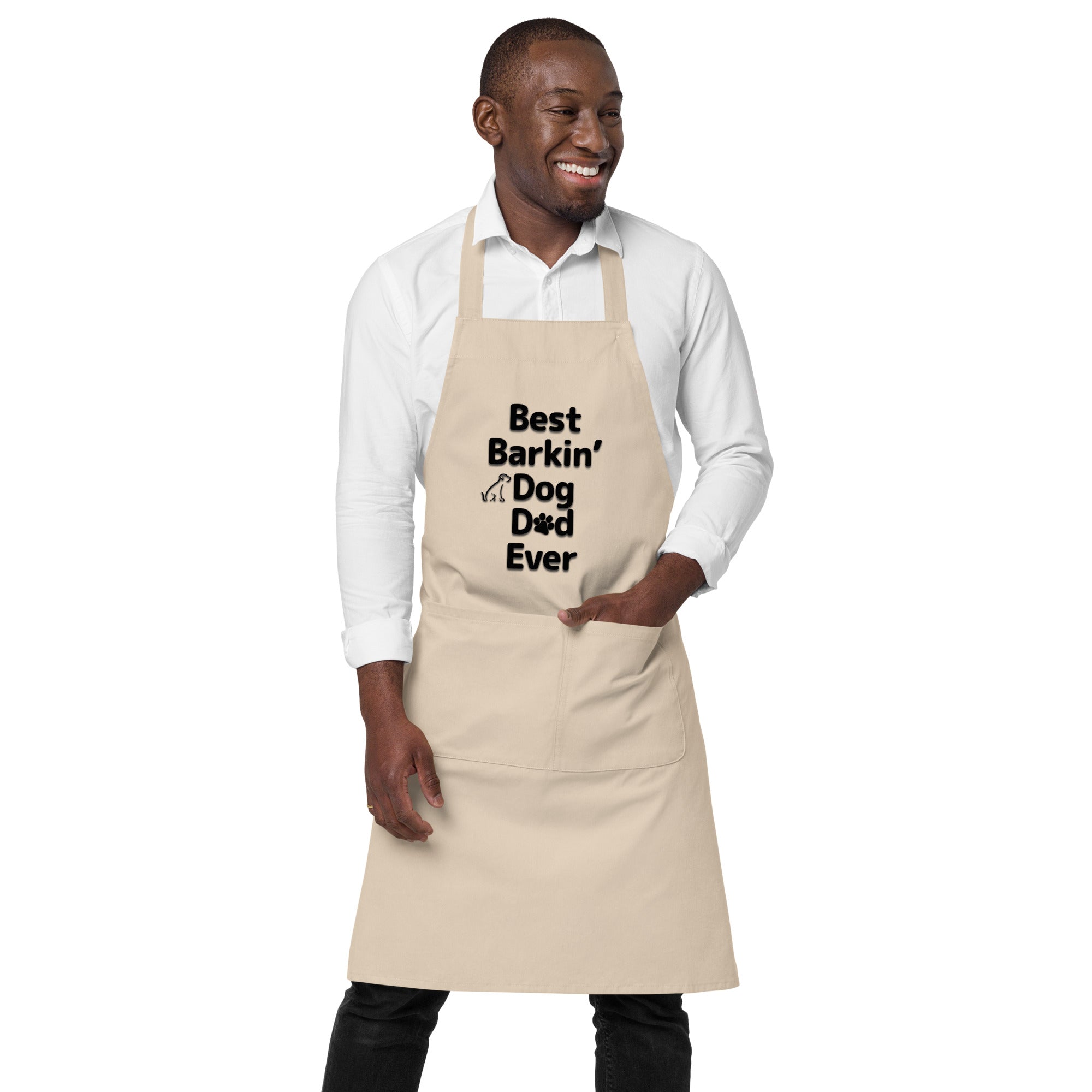 Best Barkin' Dog Dad Organic Cotton Apron V2