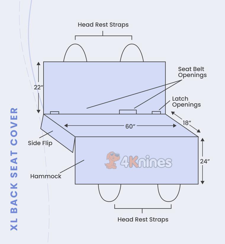Dog Rear Seat Cover with Hammock