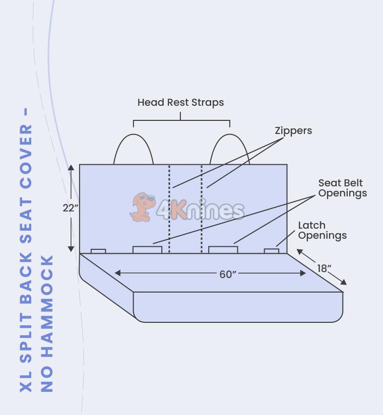 Rear Seat Cover for Fold Down Seats - No Hammock