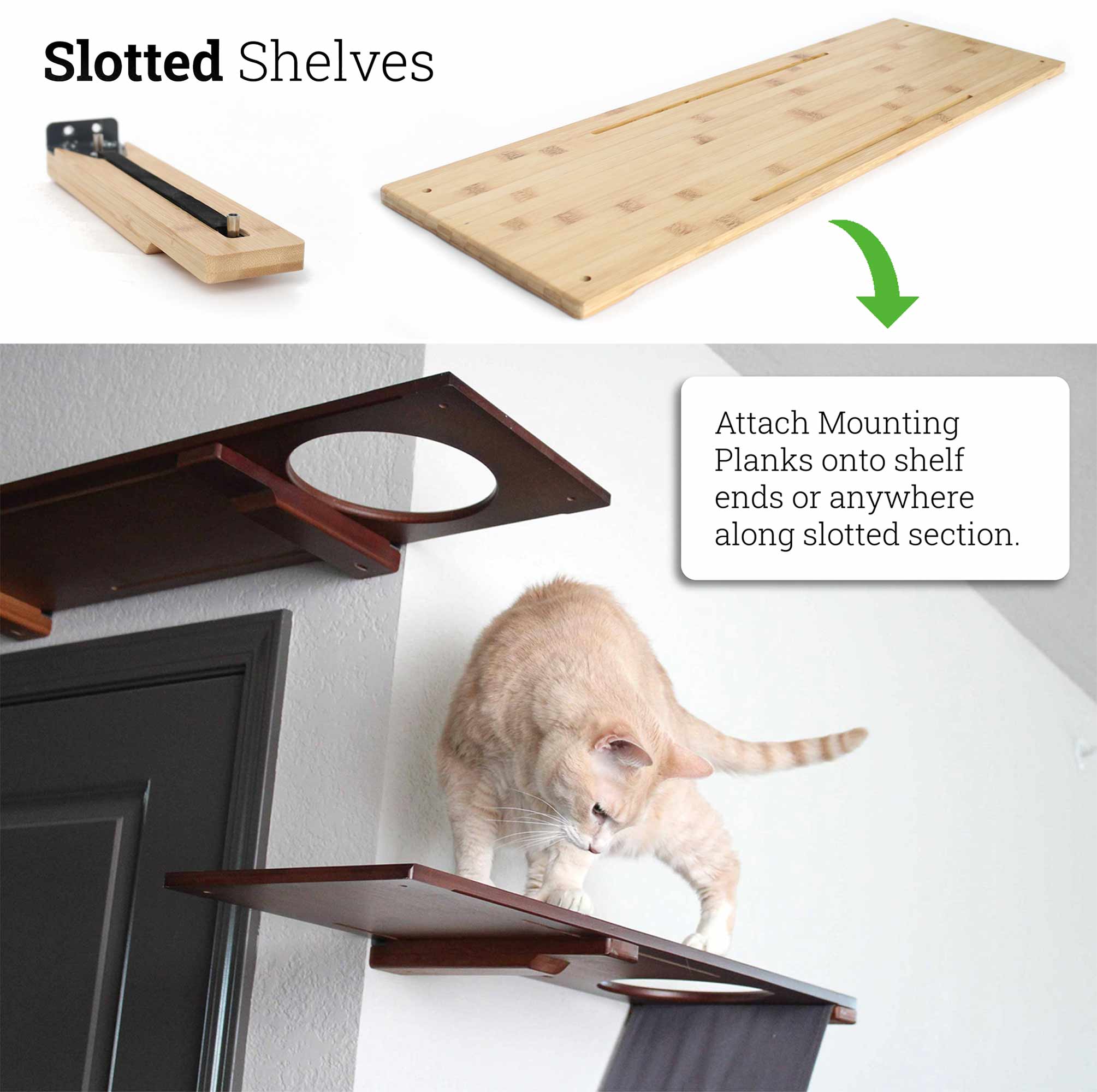 Wall-Mounted Cat Shelf - by Catastrophic Creations