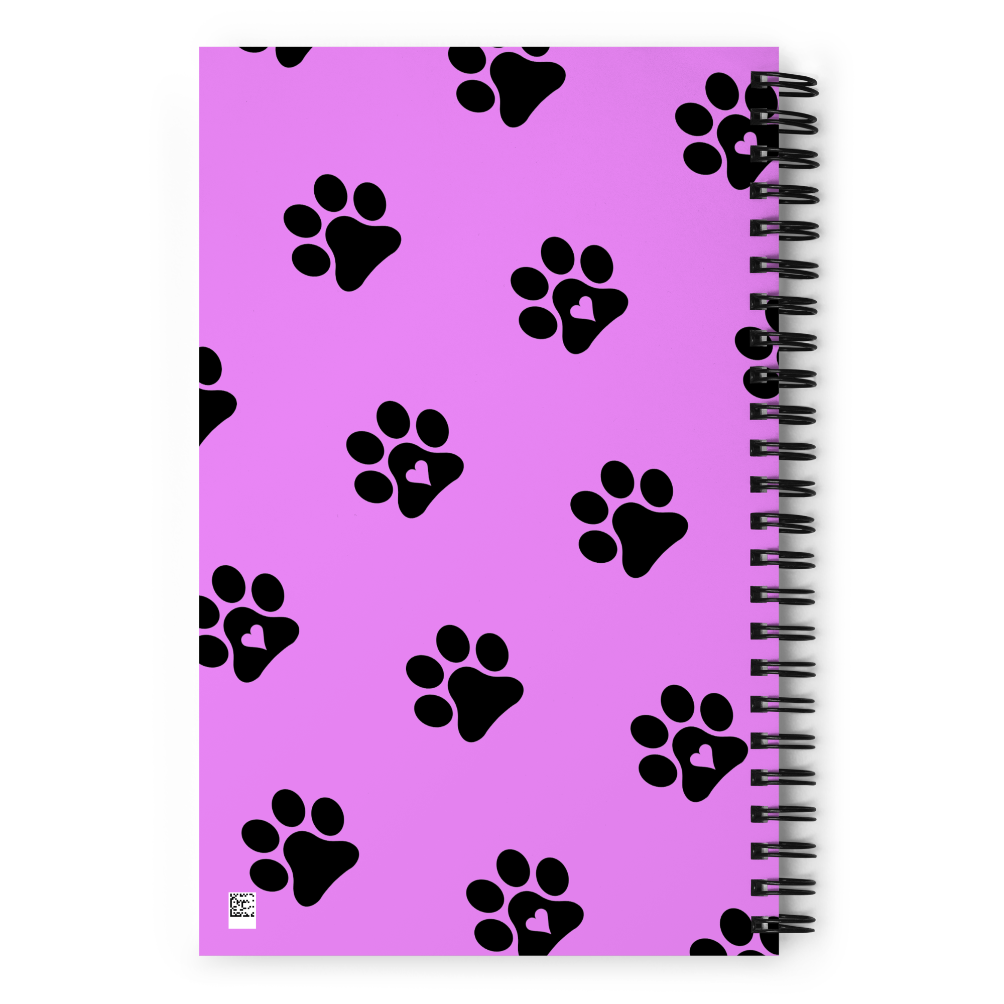 Pink & Black Paw Spiral Notebook