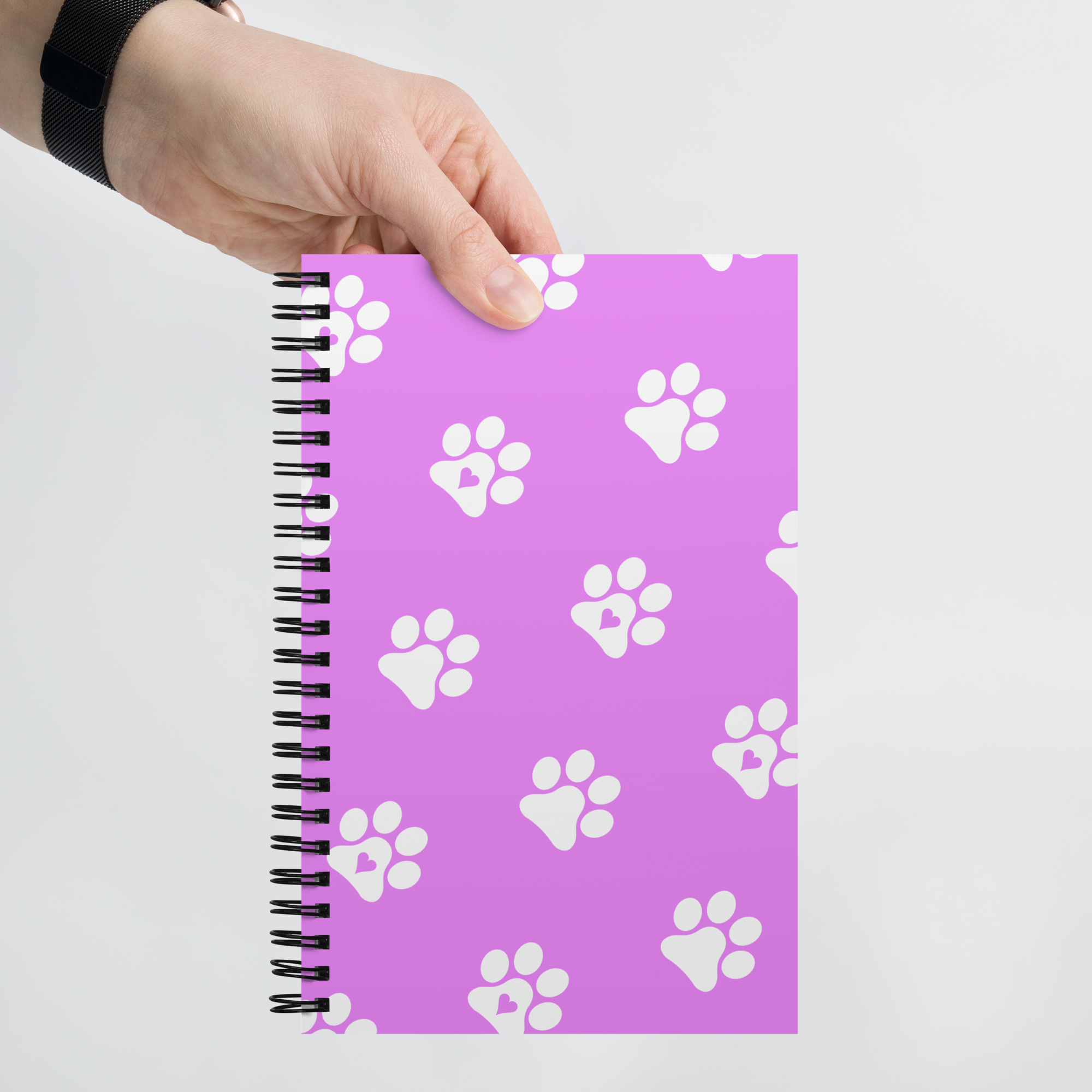 Pink Paw Spiral Notebook