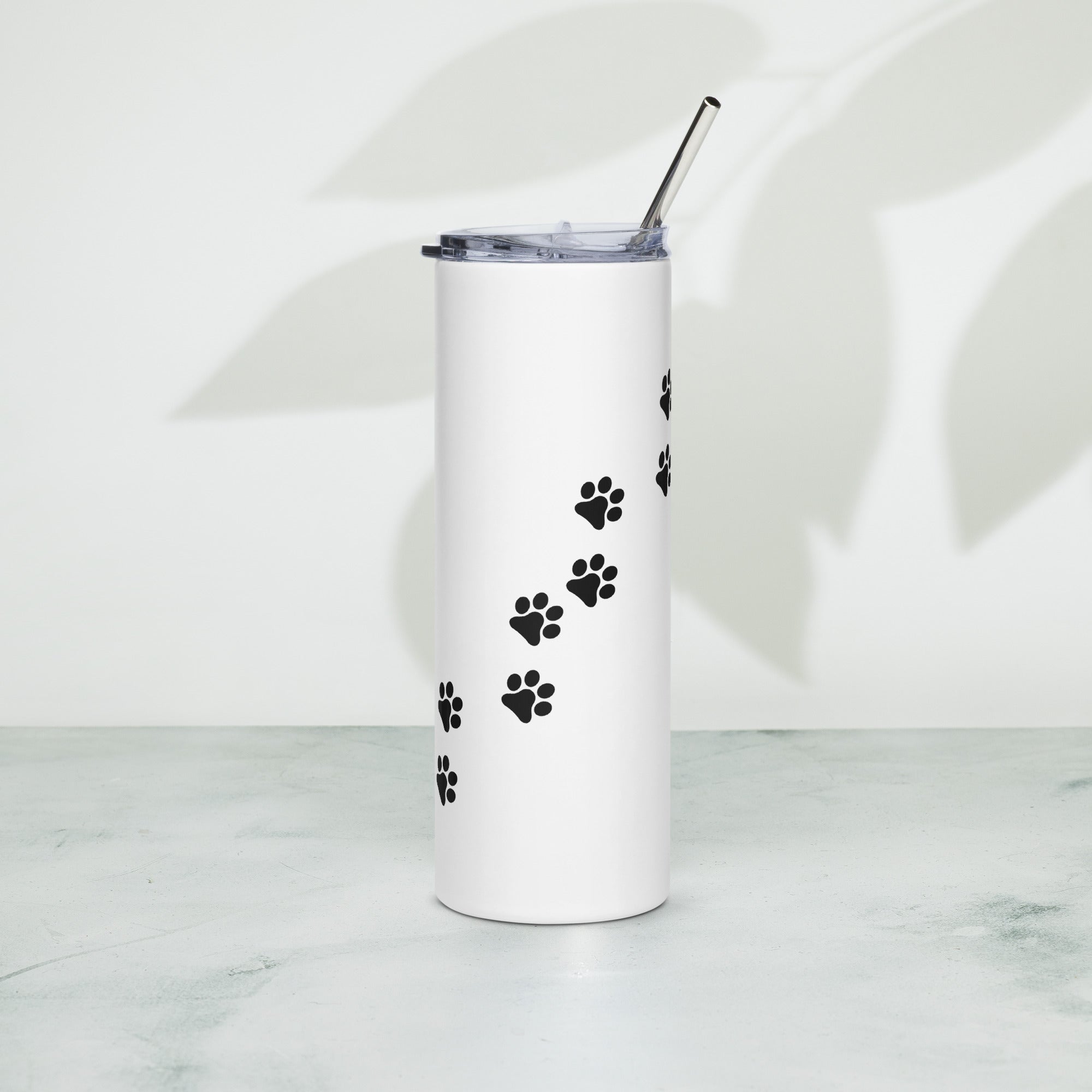 Purrfect Dad Trail of Paws Stainless Steel Tumbler