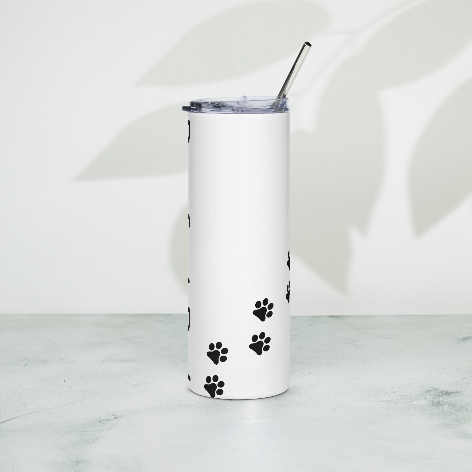 Purrfect Dad Trail of Paws Stainless Steel Tumbler