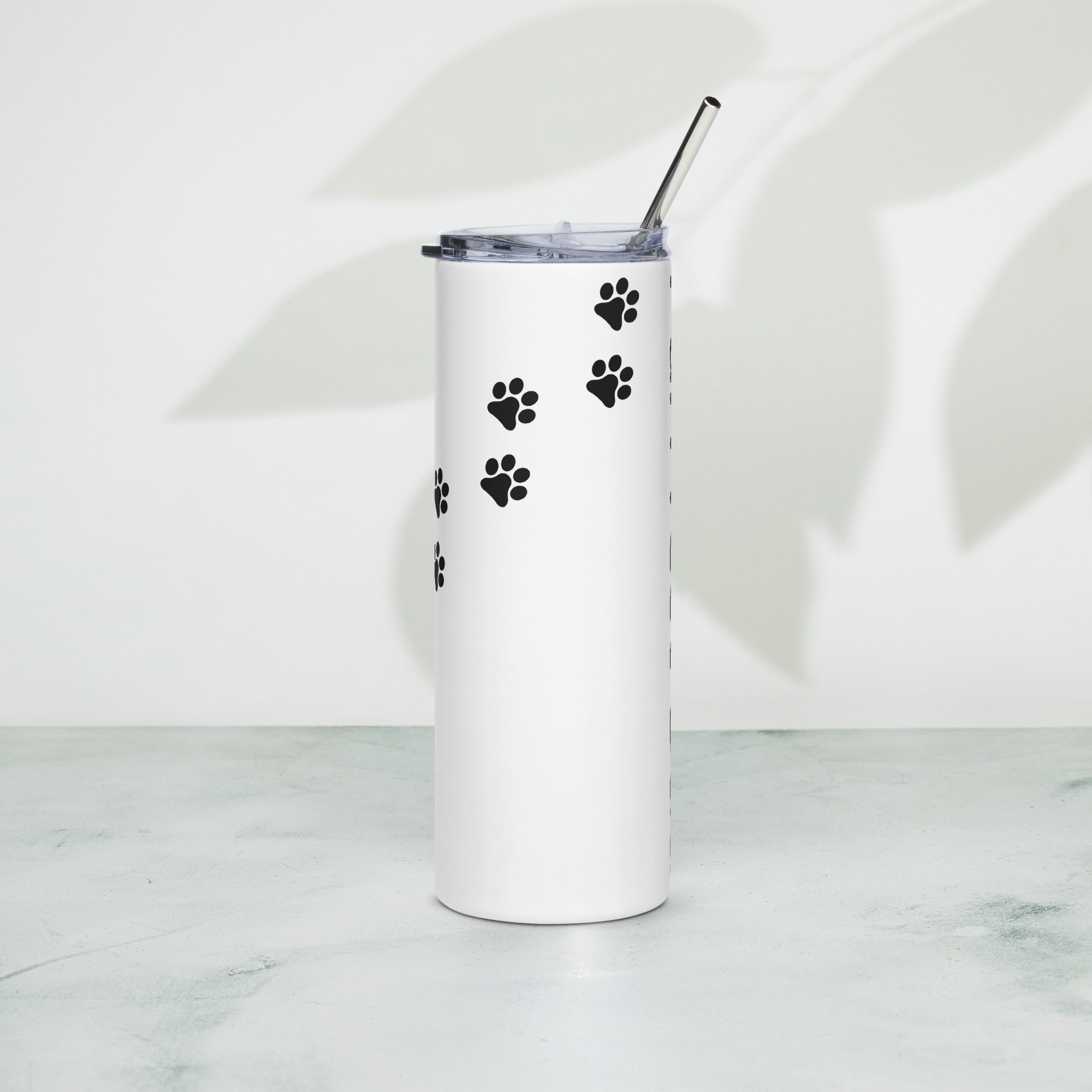 Purrfect Dad Trail of Paws Stainless Steel Tumbler