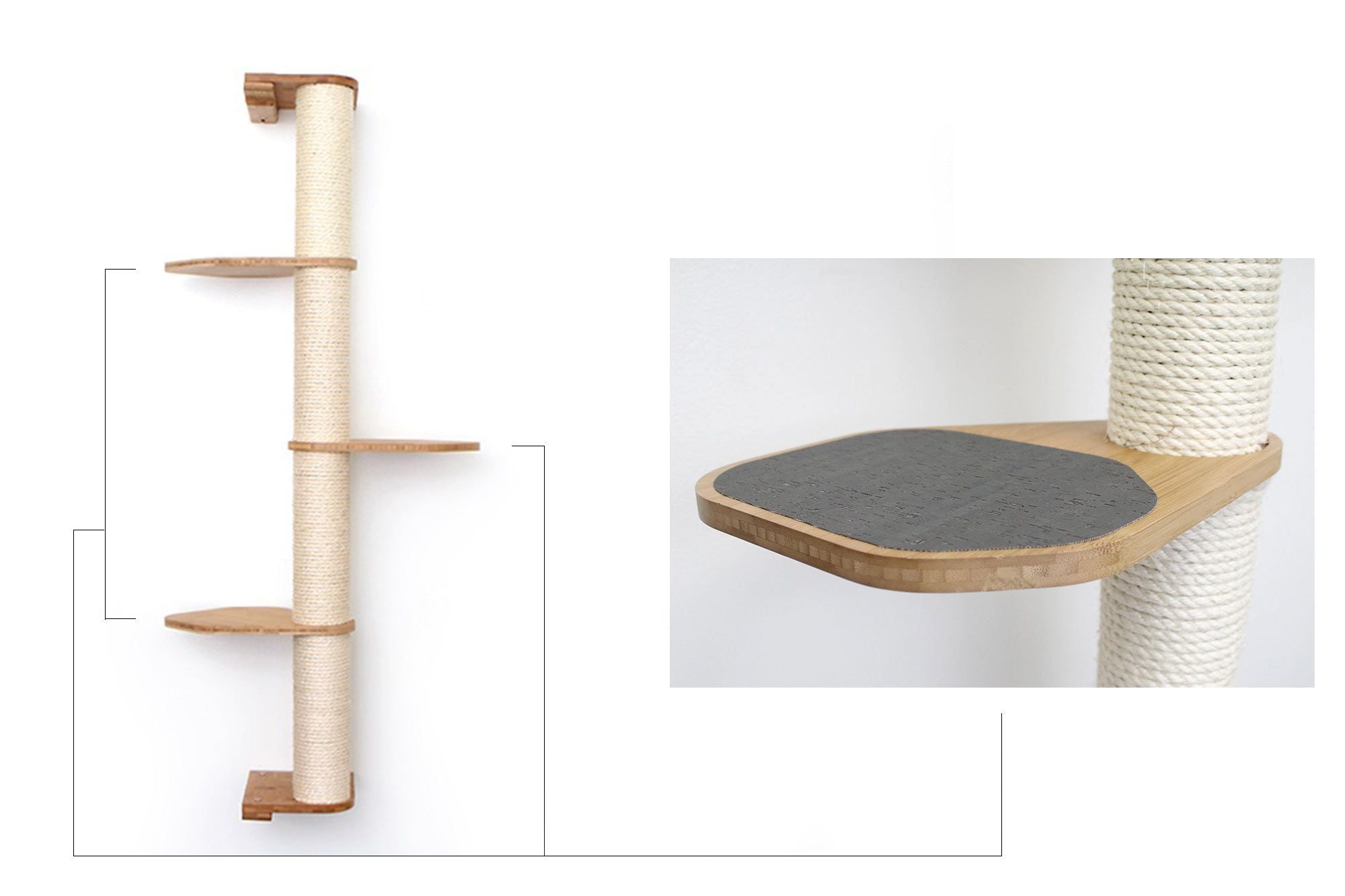 Cat Scratching Pole (Wall-Mounted) - by Catastrophic Creations