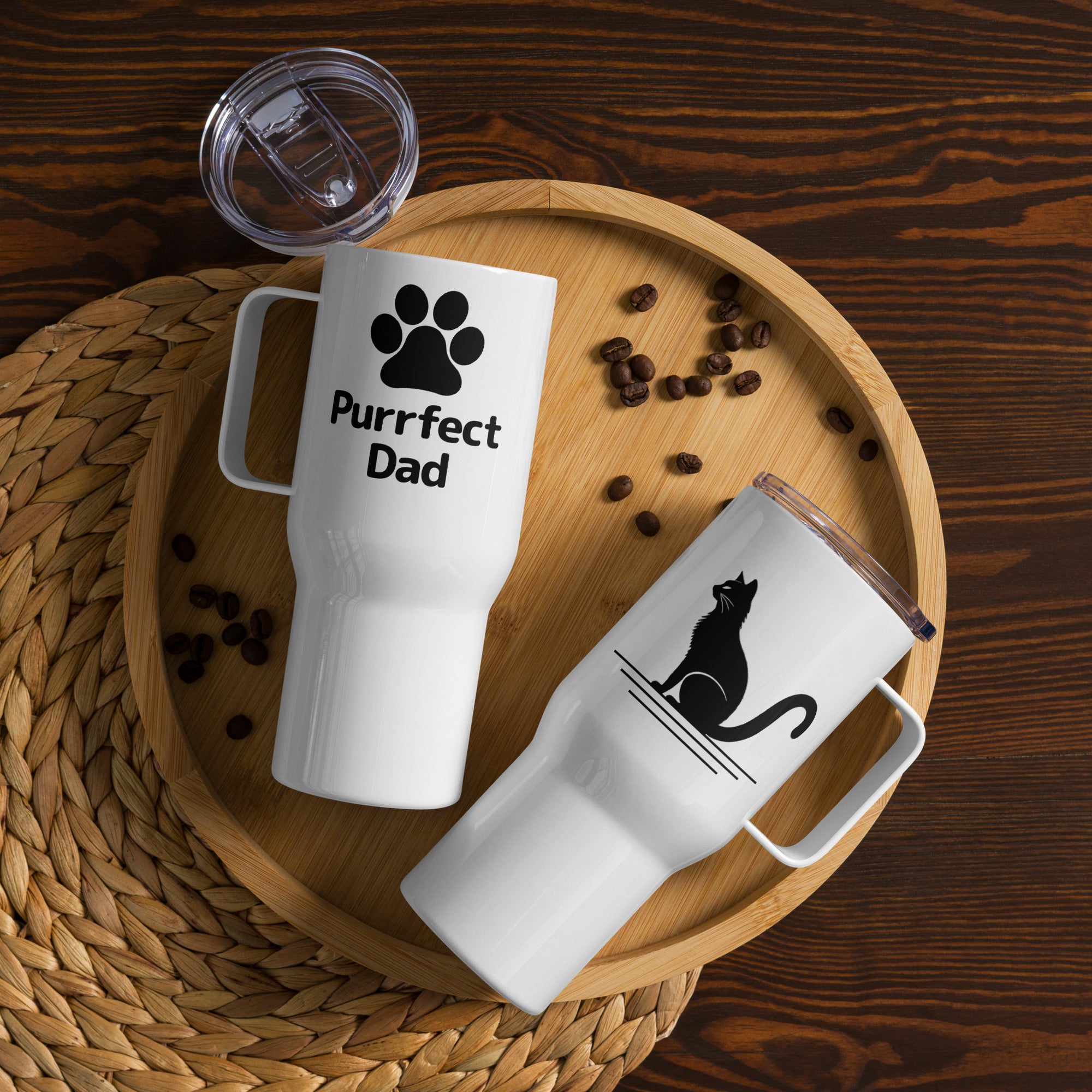 Purrfect Dad Travel Mug with Handle