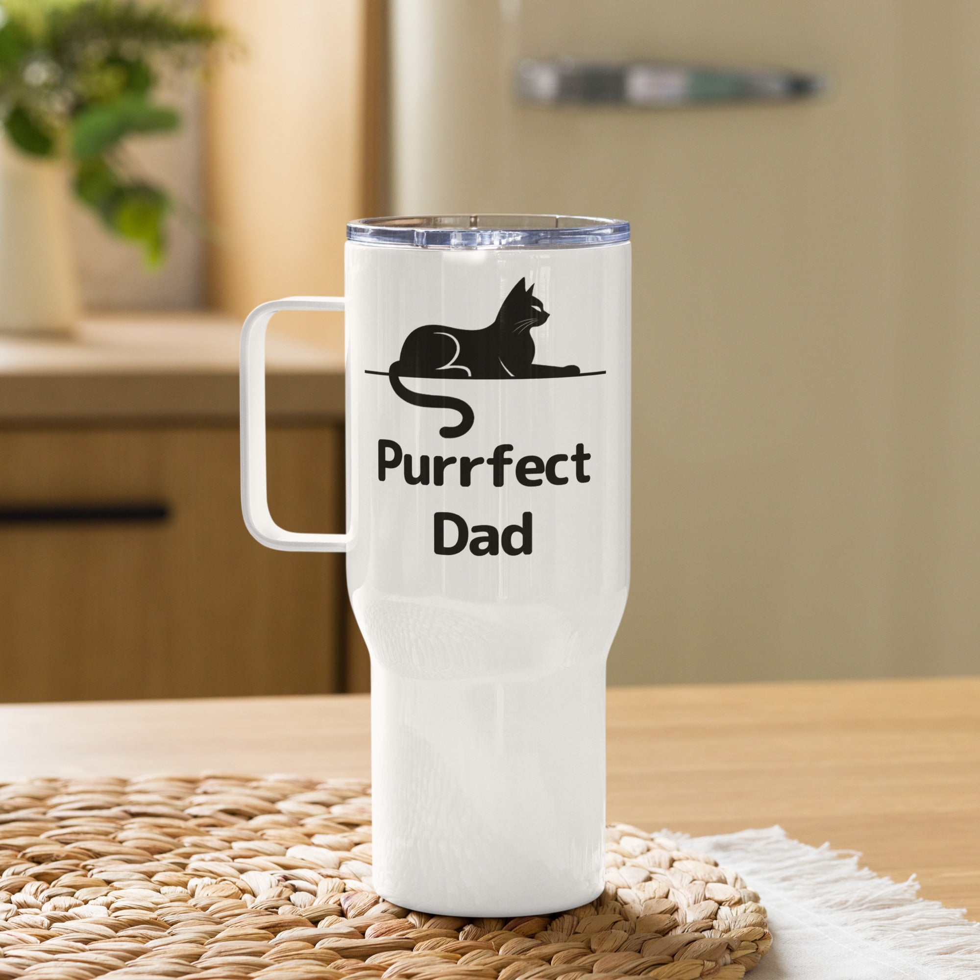 Purrfect Cat Dad Travel Mug with Handle