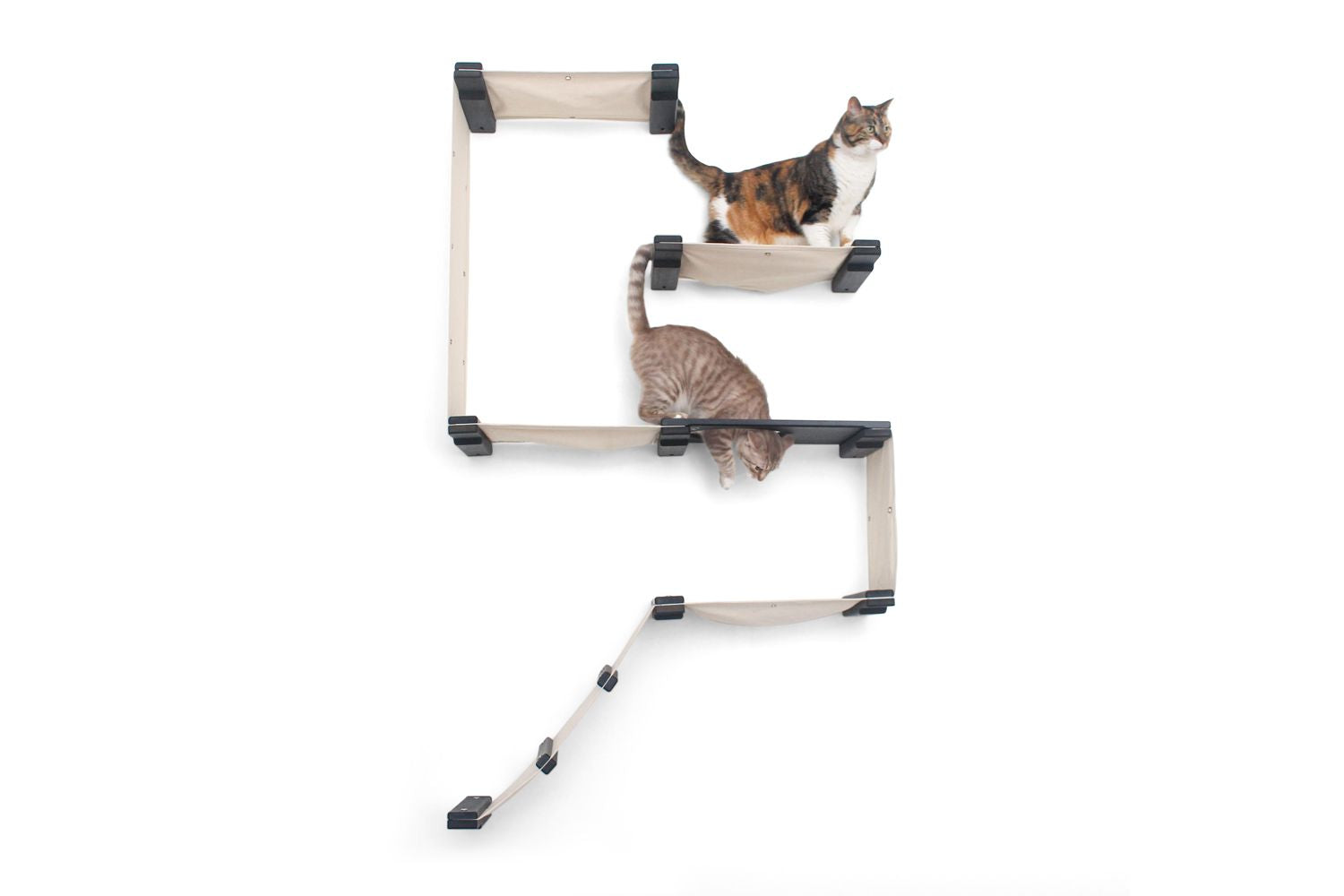 The Deluxe Fort - Modern Cat Condo (Wall Hanging Cat Tree) - by Catastrophic Creations