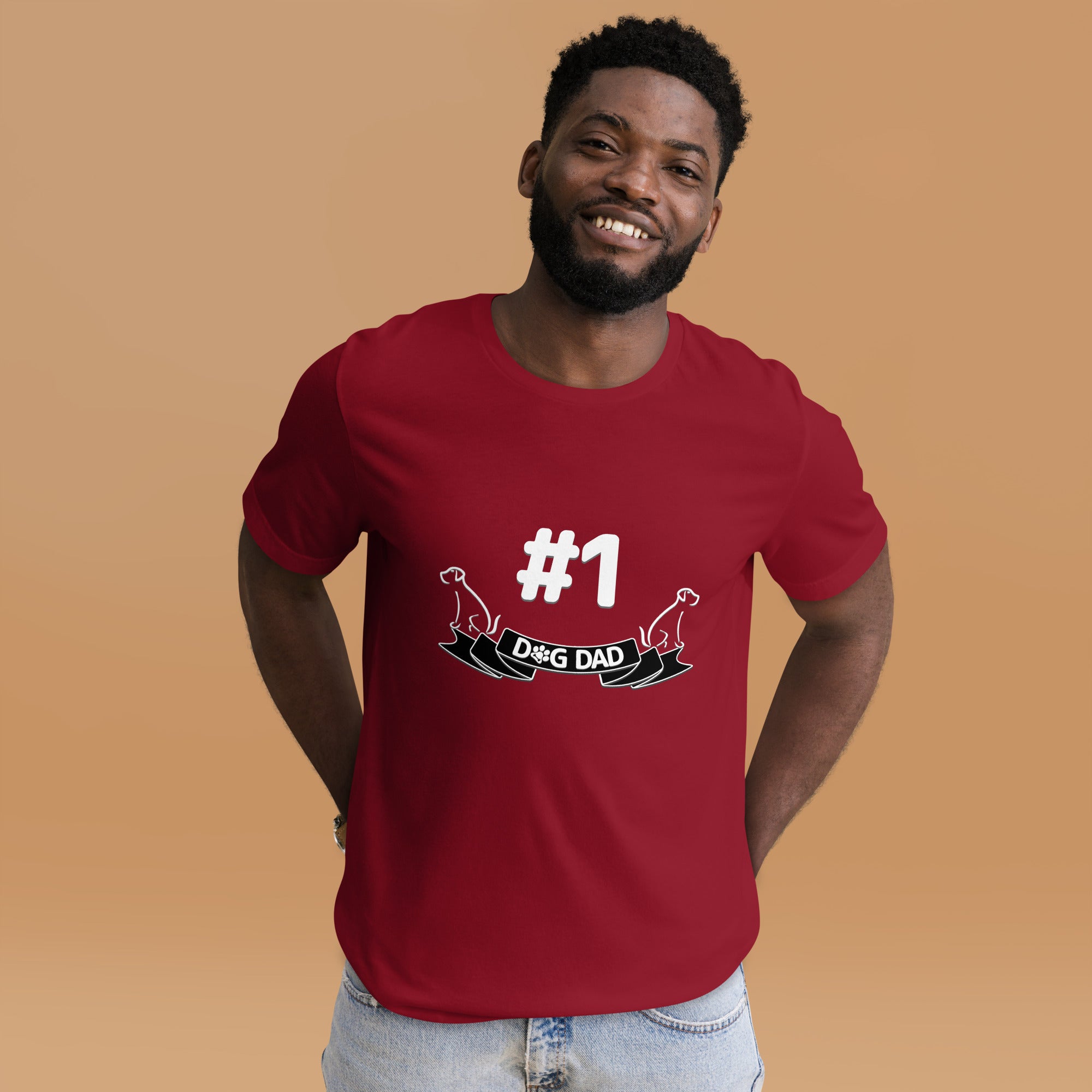 #1 Dog Dad Dark Color Tee