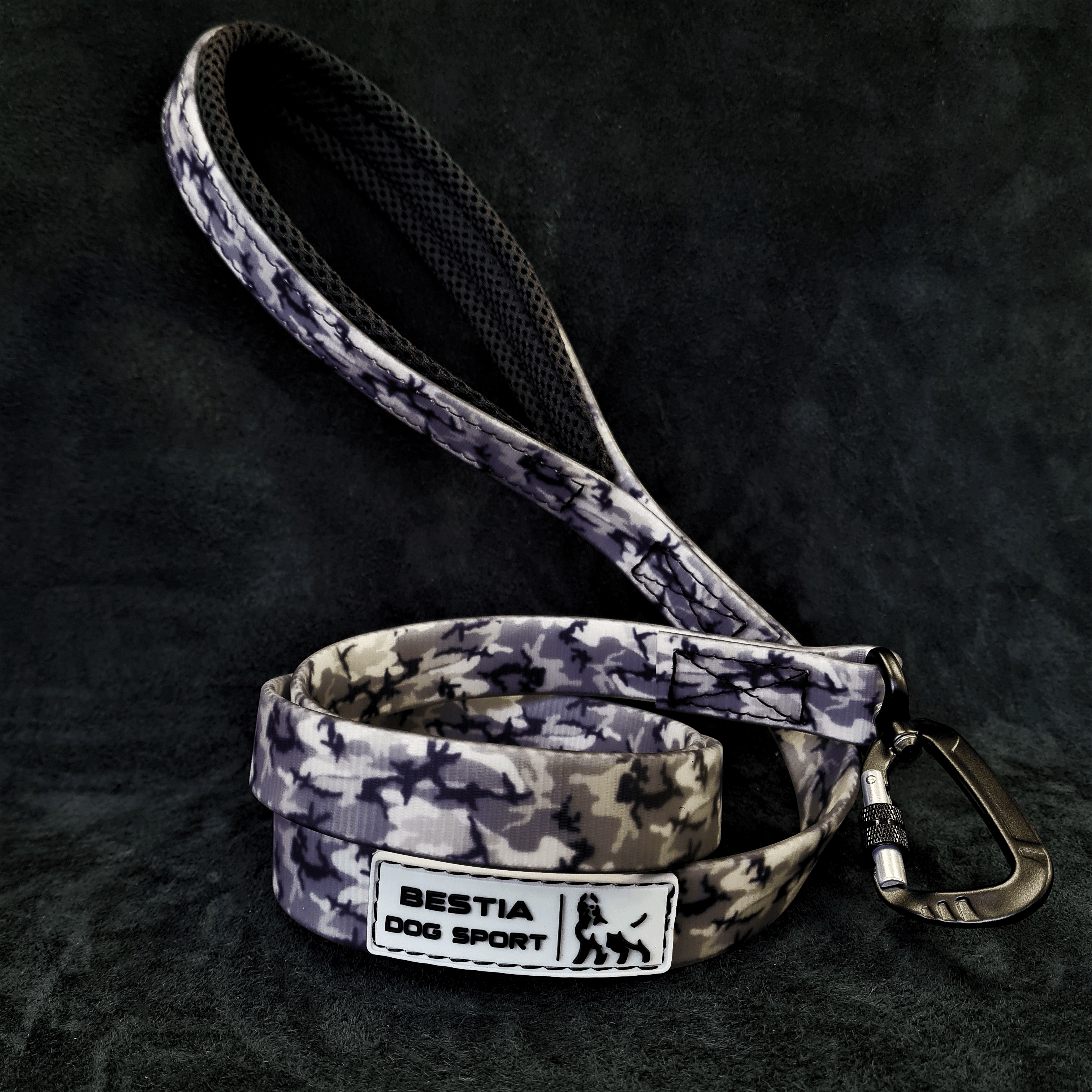 Bestia Dog Sport Tactical Leash Grey Camo