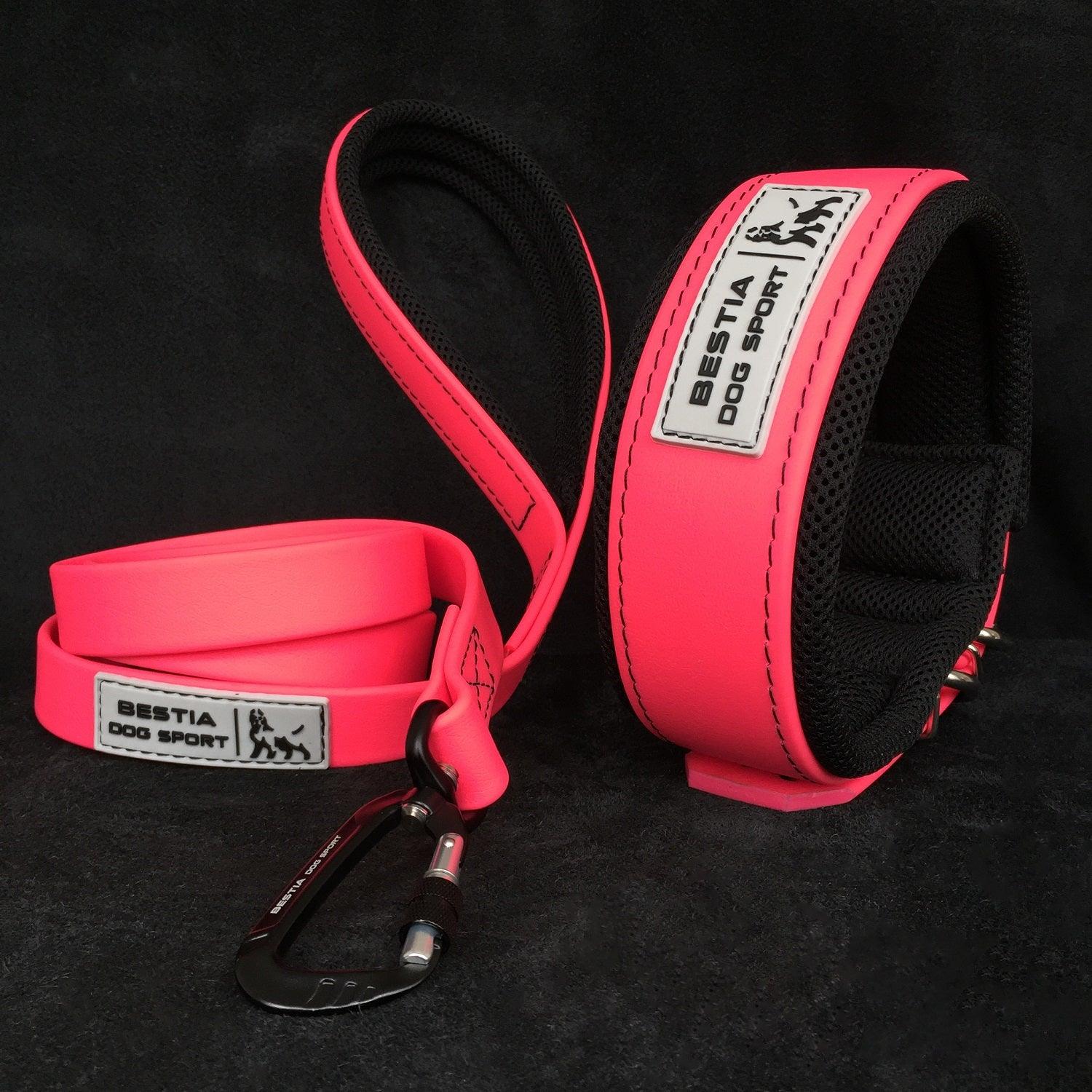 BESTIA DOG SPORT TACTICAL LEASH NEON PINK