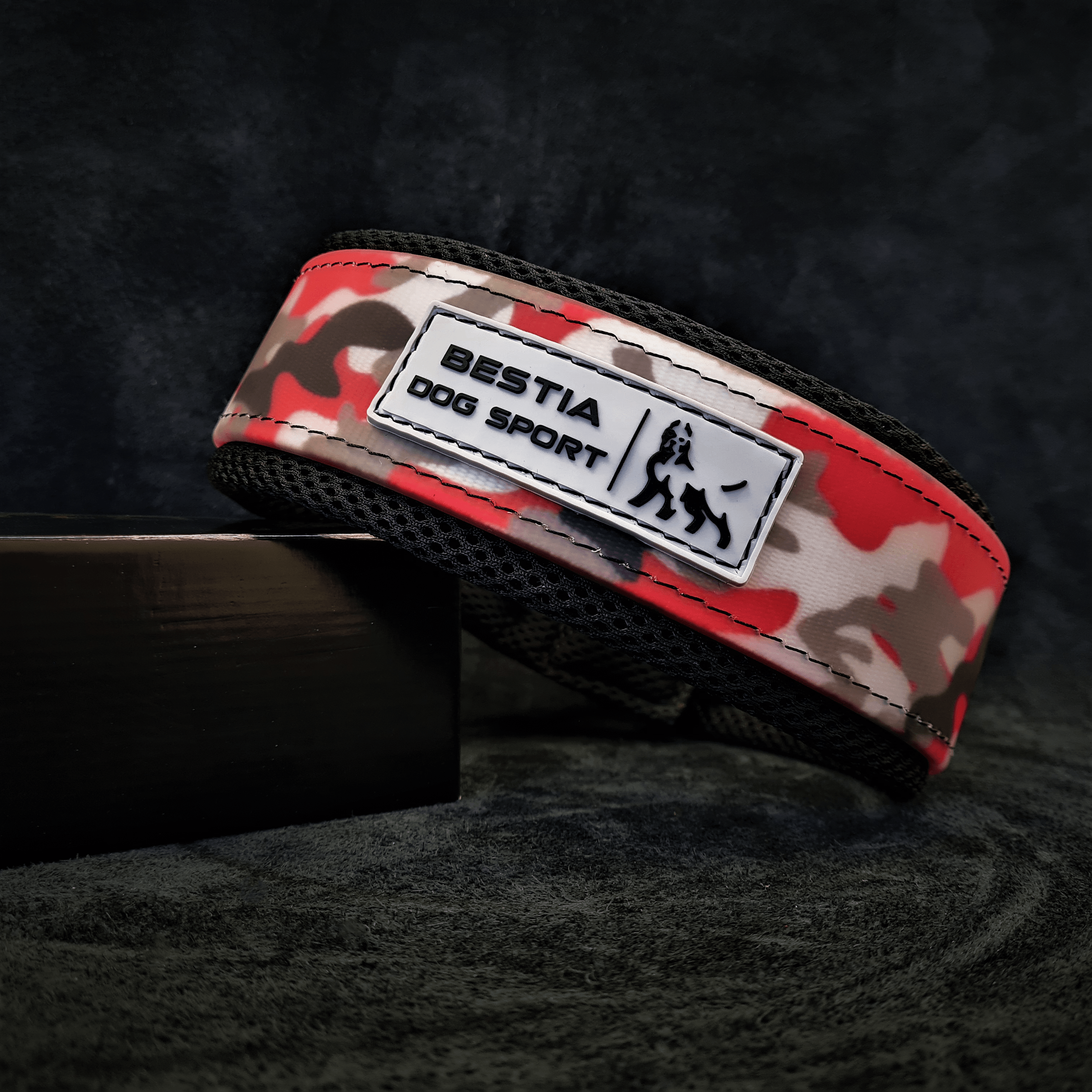 BESTIA DOG SPORT COLLAR RED CAMO