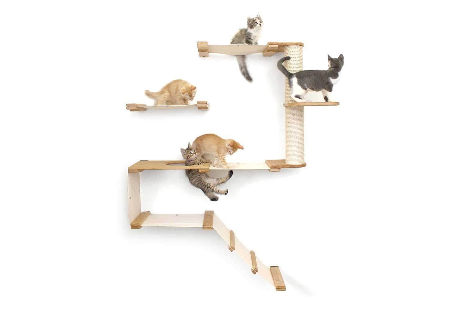 The Deluxe Fort - Modern Cat Condo (Wall Hanging Cat Tree) - by Catastrophic Creations