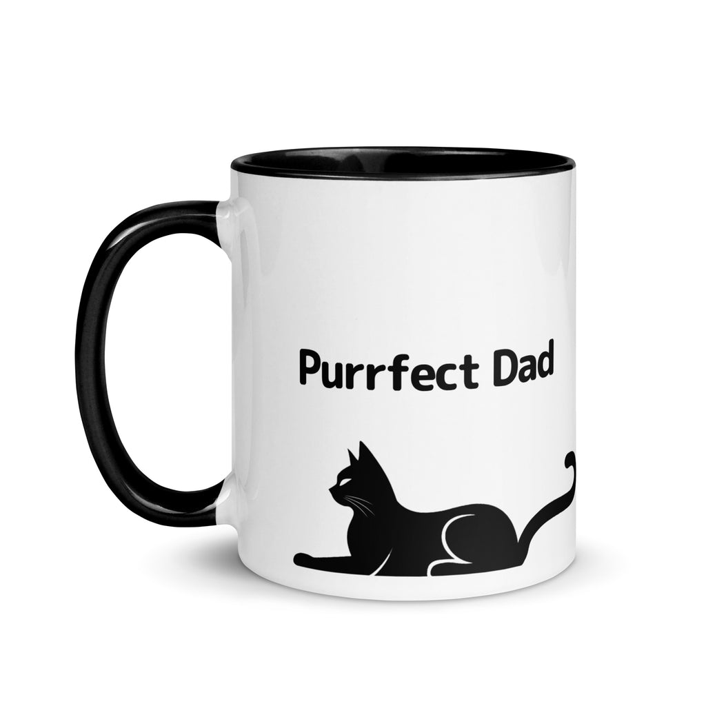 Purrfect Cat Dad Mug with Color Inside