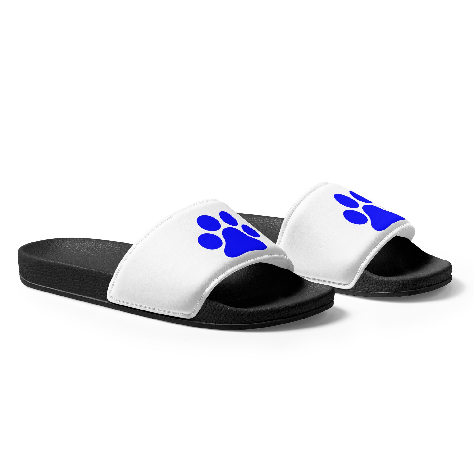 Women's Blue Paw Slides