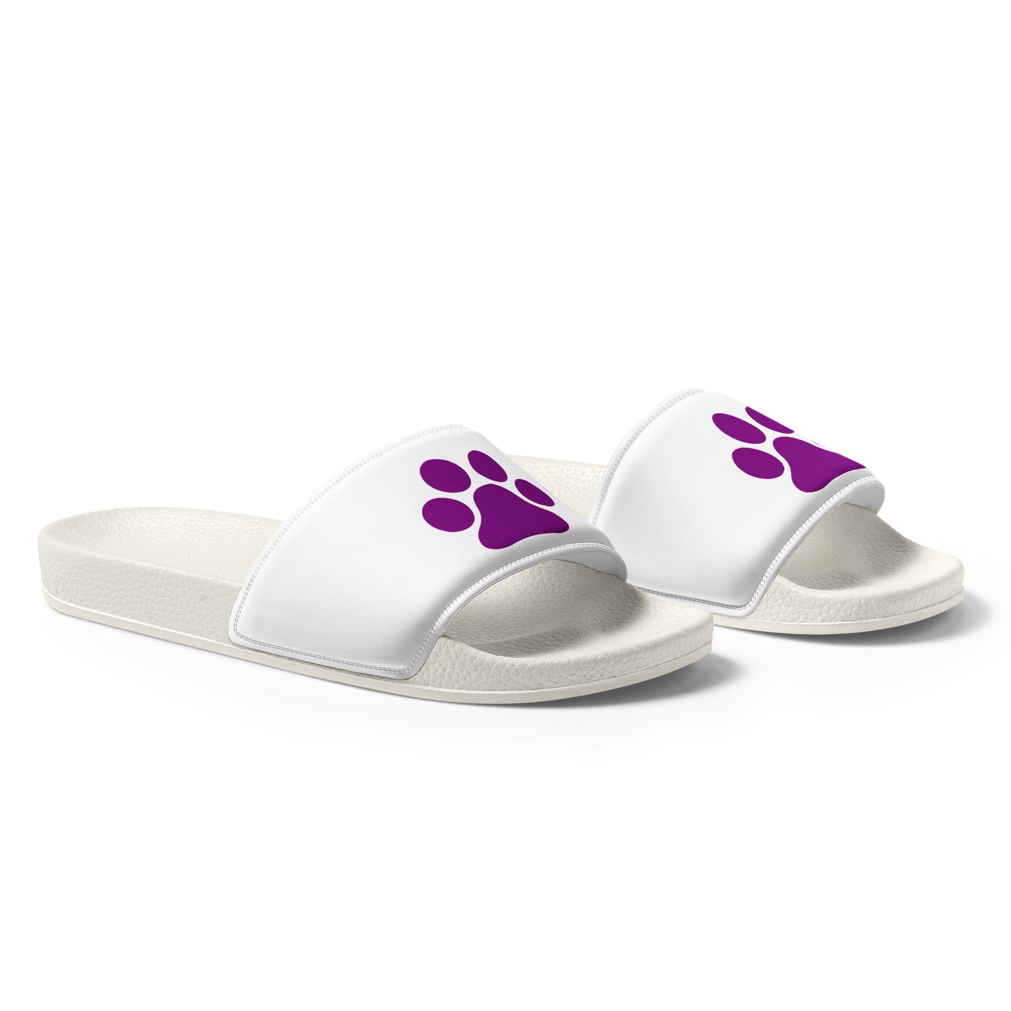 Women's Purple Paw Slides