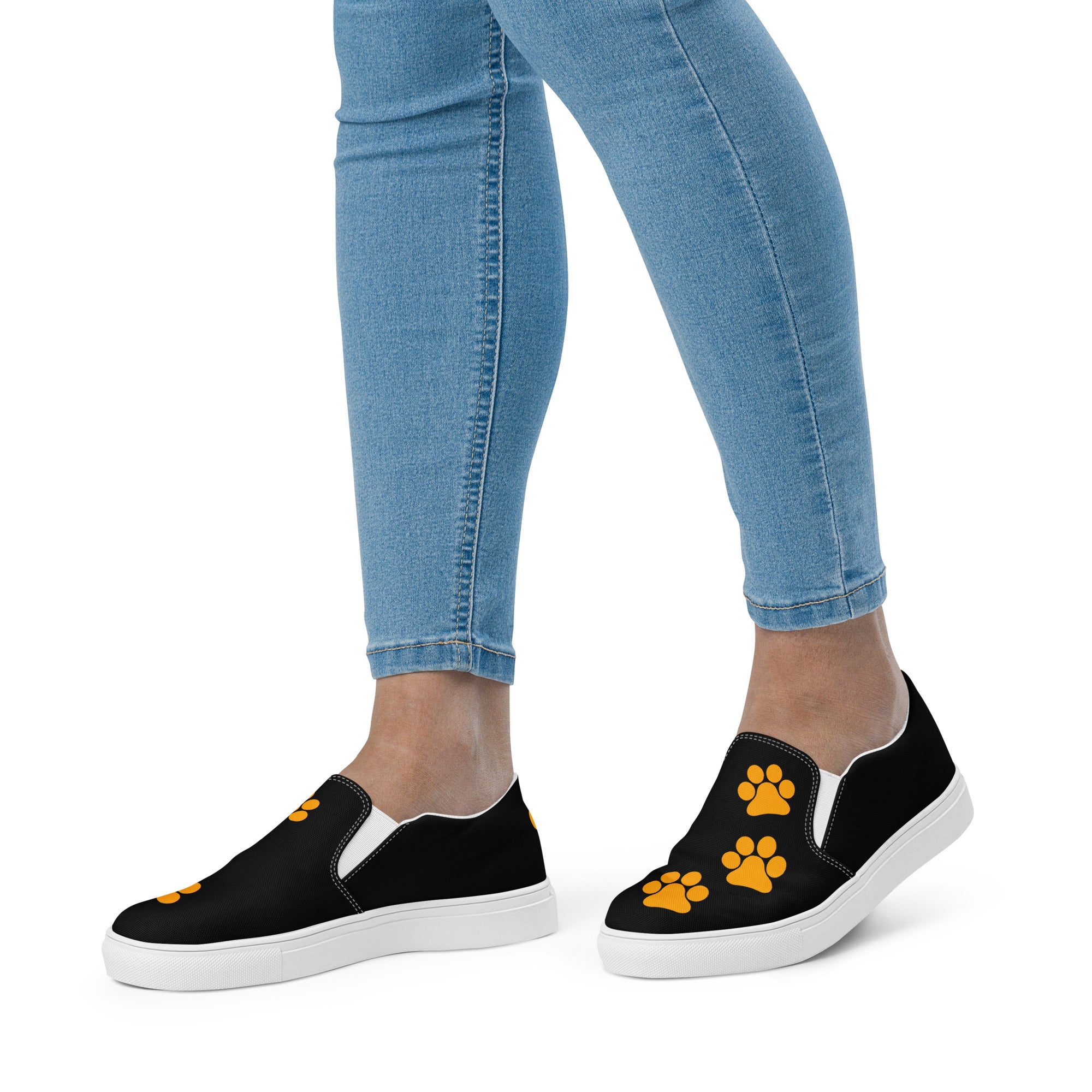 Women’s slip-on Black Orange Paw shoes